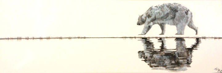 Malerei mit dem Titel "vers l'inconnu" von Thierry Abidat, Original-Kunstwerk, Acryl