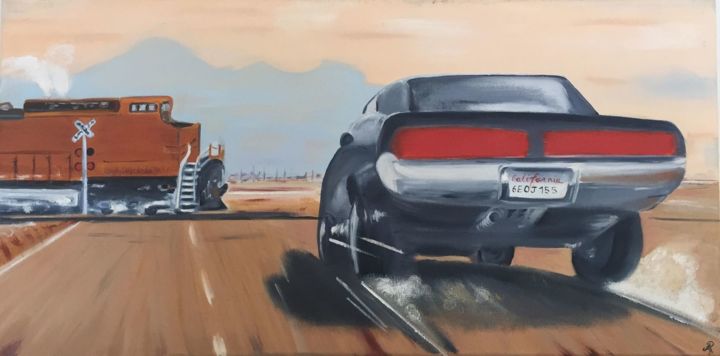 Painting titled "FAST" by Axelle Thabouret, Original Artwork