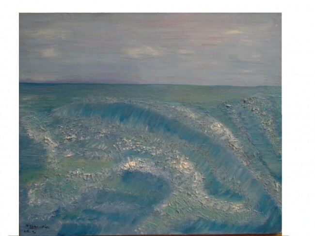 Painting titled "vent de mer" by Thach Thisanh, Original Artwork