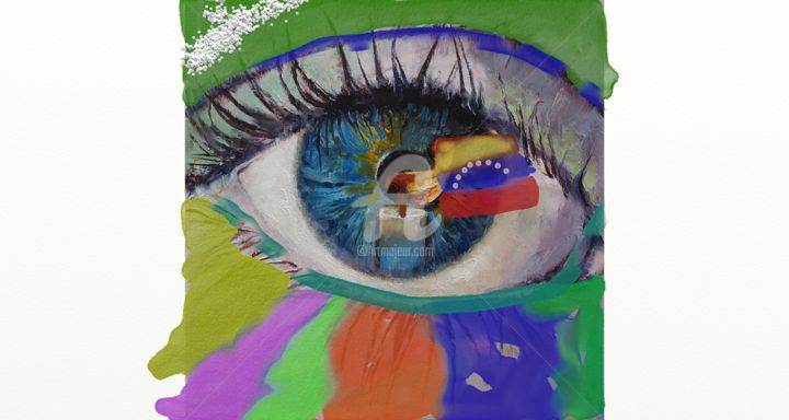 Ζωγραφική με τίτλο "ojo-3.jpg" από Thais Bertrand, Αυθεντικά έργα τέχνης