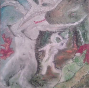 Malerei mit dem Titel "Waldversteck" von Thalis Colorworld, Original-Kunstwerk, Öl