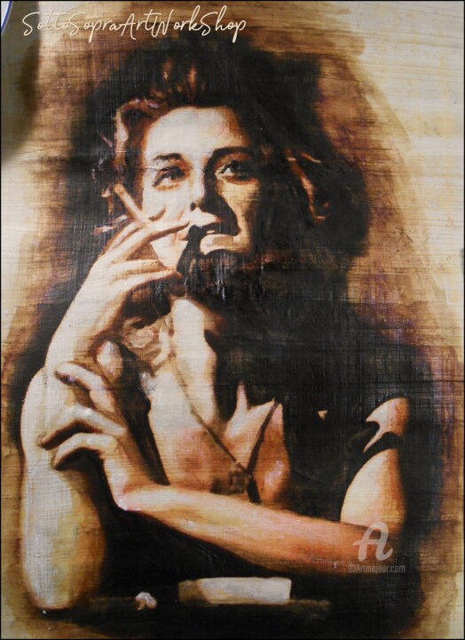 Schilderij getiteld "Barbara-Chi parte v…" door Thalita Tonon (SottoSopra), Origineel Kunstwerk, Aquarel