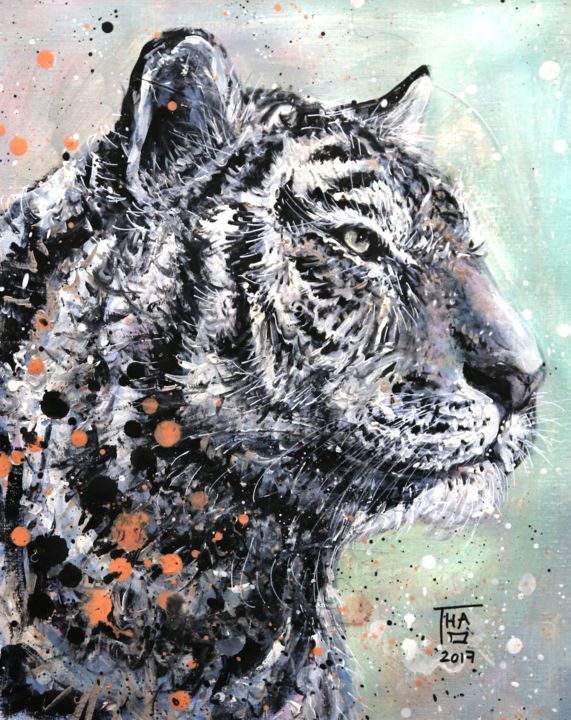 Painting titled "Tiger" by Thao, Original Artwork