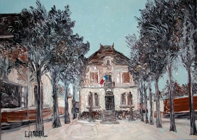 Painting titled "MAIRIE DE BRON" by Thierry Chanal, Original Artwork