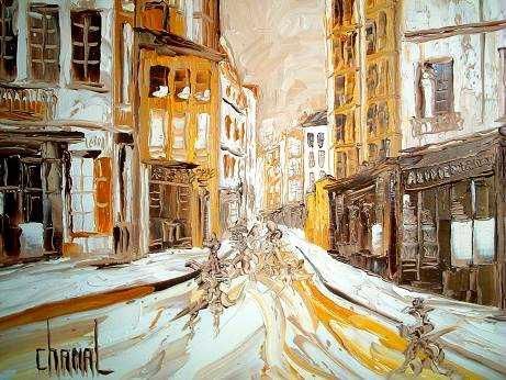 Painting titled "RUE DE BELFORT" by Thierry Chanal, Original Artwork