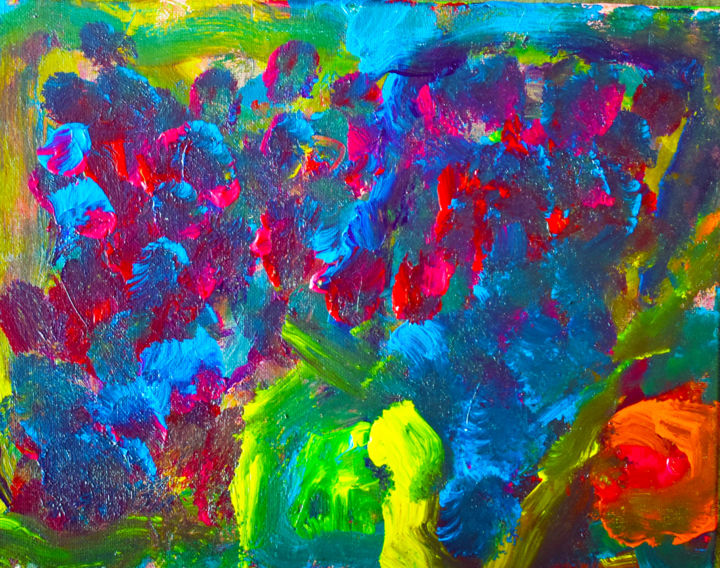 Painting titled "Abstract Flowers. M…" by The Arc Of The Capital Area, Original Artwork, Acrylic