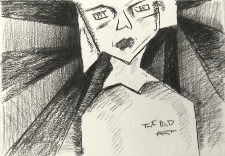 Drawing titled "thebad12" by The Bad Art, Original Artwork, Charcoal