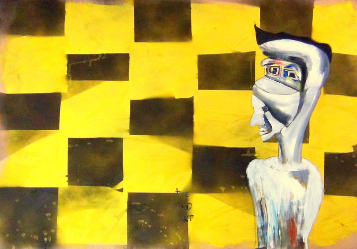 Painting titled "thebadbad" by The Bad Art, Original Art, Oil