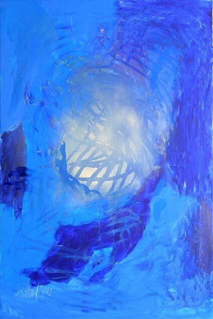 Malerei mit dem Titel "no title" von The Bluespainter Lositheed, Original-Kunstwerk, Öl