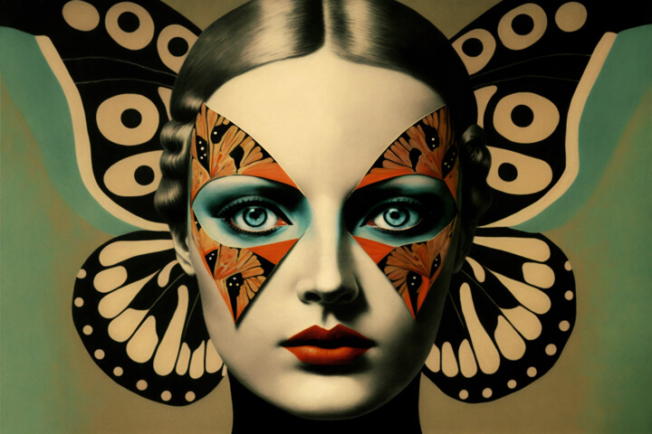 Arte digitale intitolato "Inside the Butterfl…" da The Butterflies’ House, Opera d'arte originale, Pittura digitale