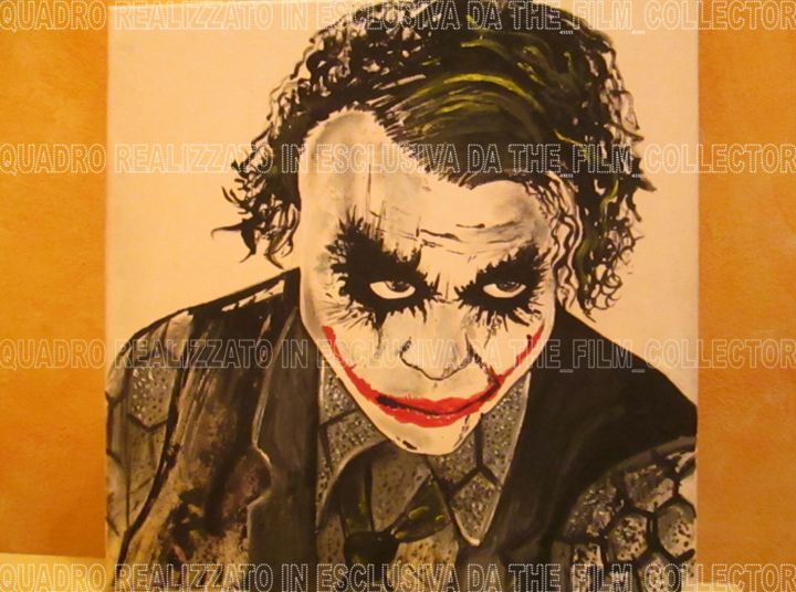 Joker Heath Ledger Canvas Quadro Dipinto, Painting by The_film