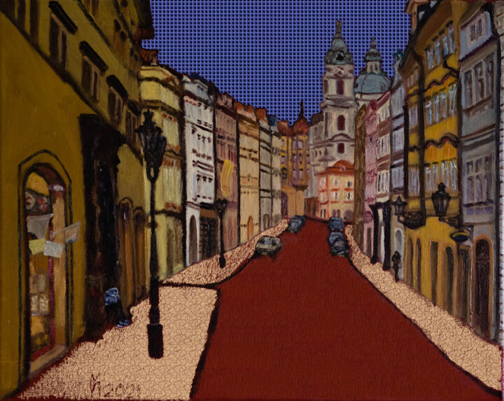 Цифровое искусство под названием "Street View Of Prag…" - The Hammer, Подлинное произведение искусства, 2D Цифровая Работа
