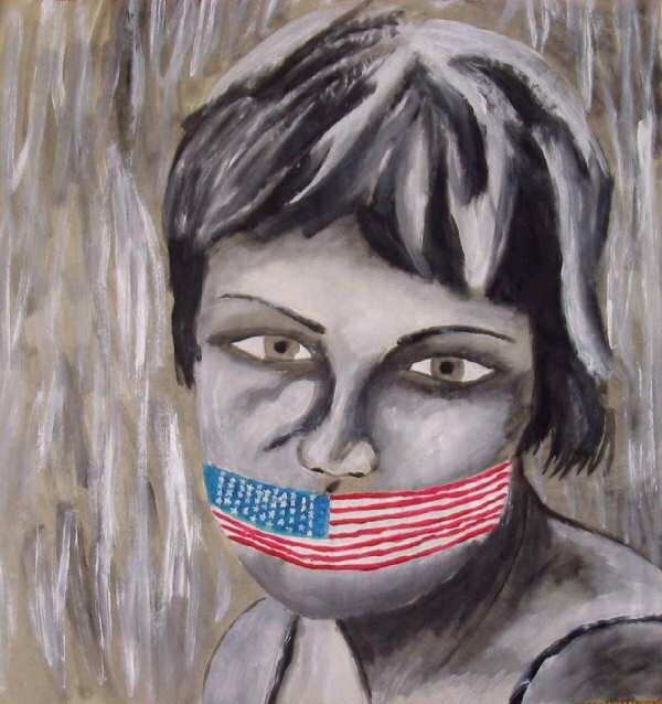 Рисунок под названием "US Censorship" - The Lilith Gallery Alexander Moffat'S, Подлинное произведение искусства