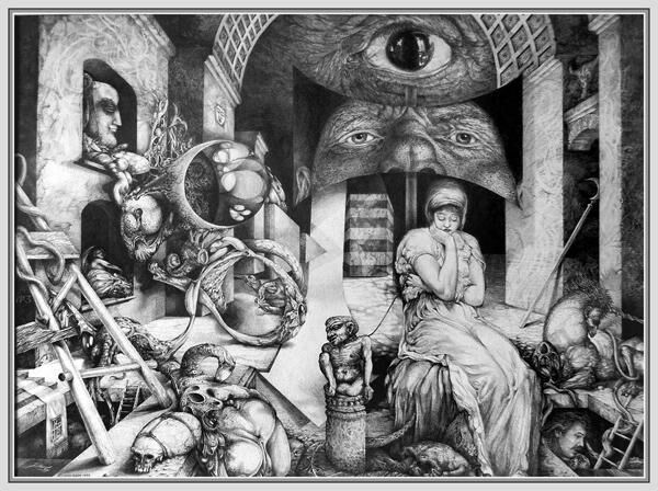 Σχέδιο με τίτλο "Vindobona Altarpiec…" από The Mystic Otto Rapp, Αυθεντικά έργα τέχνης, Άλλος