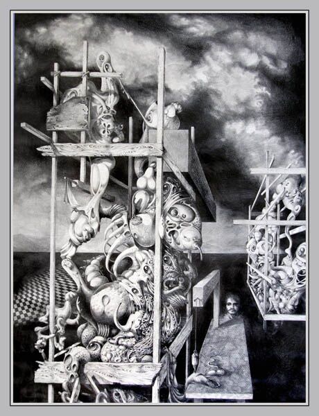 Zeichnungen mit dem Titel "Ctulhu Monuments" von The Mystic Otto Rapp, Original-Kunstwerk, Andere