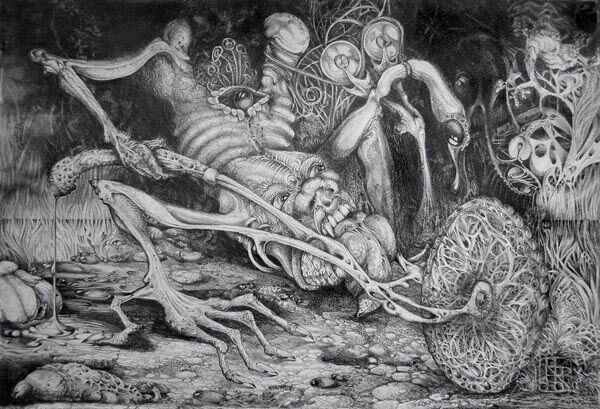 Σχέδιο με τίτλο "Selfpropelled Beast…" από The Mystic Otto Rapp, Αυθεντικά έργα τέχνης, Άλλος