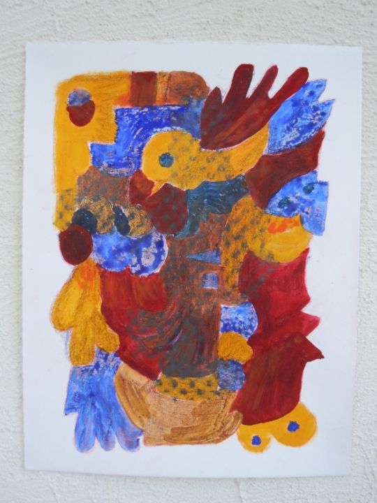 Painting titled "oiseau" by Thea, Original Artwork