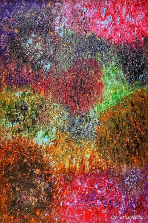 Ζωγραφική με τίτλο "Acrylic Multicolore…" από Akanksha Mishra, Αυθεντικά έργα τέχνης, Ακρυλικό