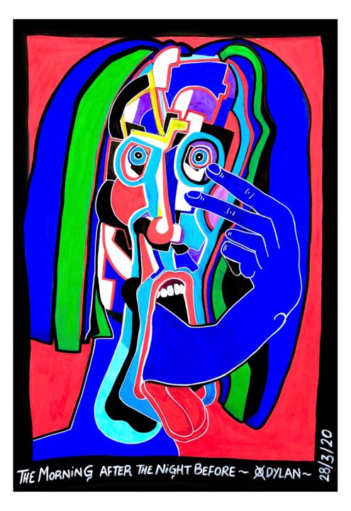 Printmaking titled "The Morning after t…" by Dylan Gill Dylan Gill, Original Art, Acrylic
