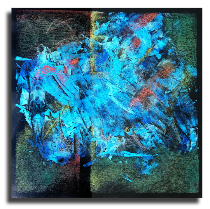 Картина под названием "l'Arbre bleu" - Thierry Buisson (Theb), Подлинное произведение искусства, Акрил