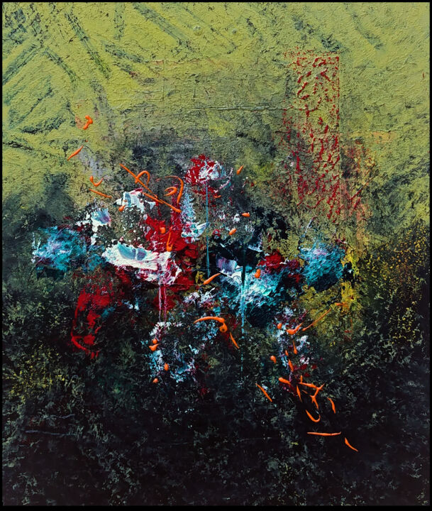 Peinture intitulée "Amalgame-1" par Thierry Buisson (Theb), Œuvre d'art originale, Acrylique