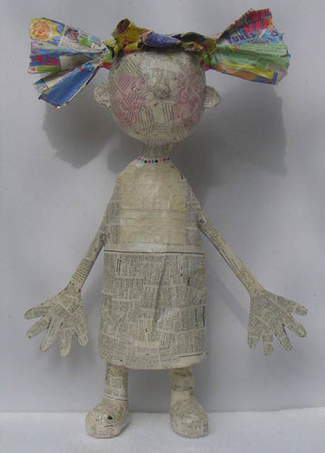 雕塑 标题为“poupée” 由Thérèse Brandeau, 原创艺术品, 纸