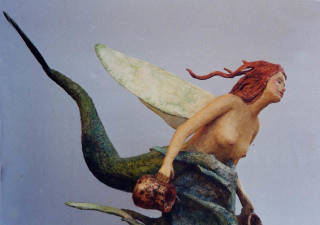 Sculpture intitulée "siréne 2" par Thérèse Brandeau, Œuvre d'art originale, Papier