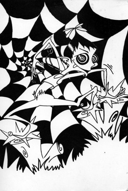 Drawing titled "the Acid Pixi" by Gifts From The House Of Whimsy, Original Art,
