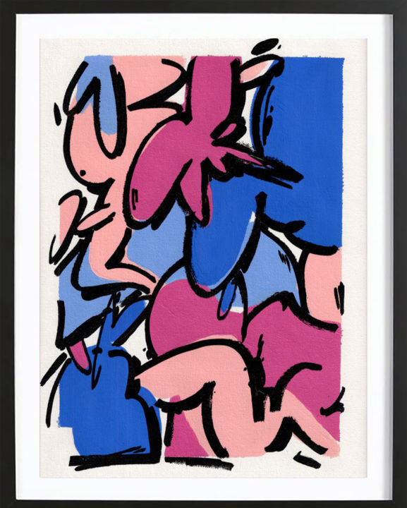 Peinture intitulée "ÉCLECTISME GRAPHIQU…" par Mad Rats, Œuvre d'art originale, Acrylique