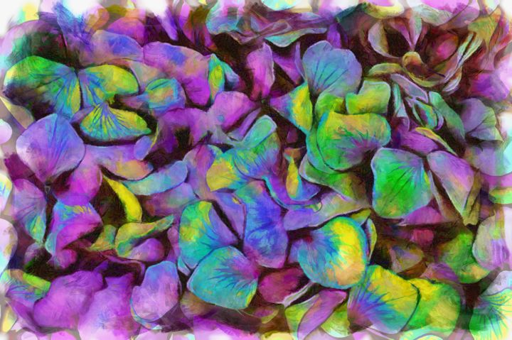 Digital Arts titled "Ultraviolet Potpour…" by Rock Lens, Original Artwork, Digital Painting