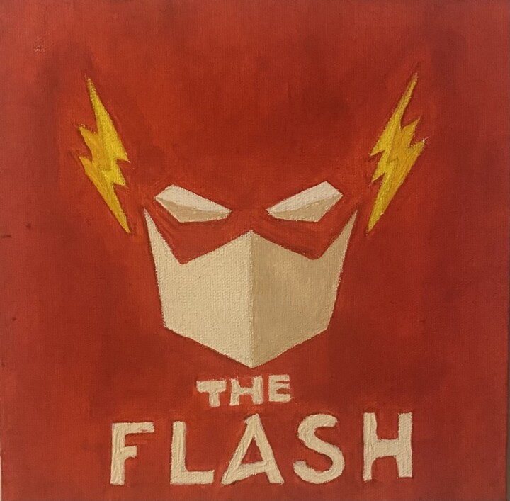 Painting titled "Flash" by Thenoktart, Original Artwork, Acrylic