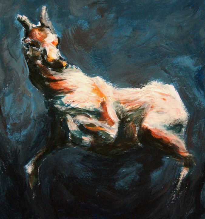 Peinture intitulée "Cheval I" par Théo Bernal, Œuvre d'art originale, Acrylique