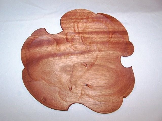Sculpture titled "Mahogany Platter" by Theodore Fisher, Original Artwork
