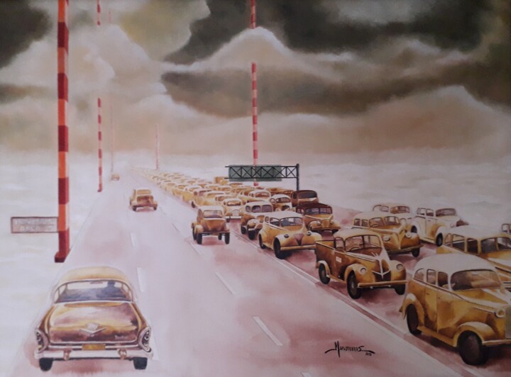 Pintura titulada "Telegraph road 17" por Theodoros Markopoulos, Obra de arte original, Tinta