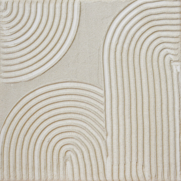 Malerei mit dem Titel "Easy Curves" von Theresa Hornhofer, Original-Kunstwerk, Acryl Auf Keilrahmen aus Holz montiert