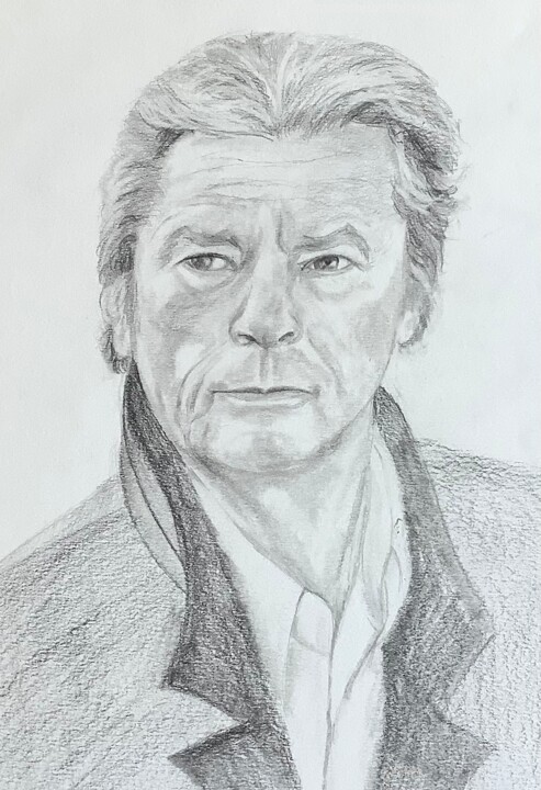 Drawing titled "Alain" by Thérèse Alba, Original Artwork, Pencil