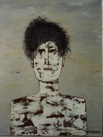 Painting titled "Être absent, c'est…" by Thérèse Dulude, Original Artwork