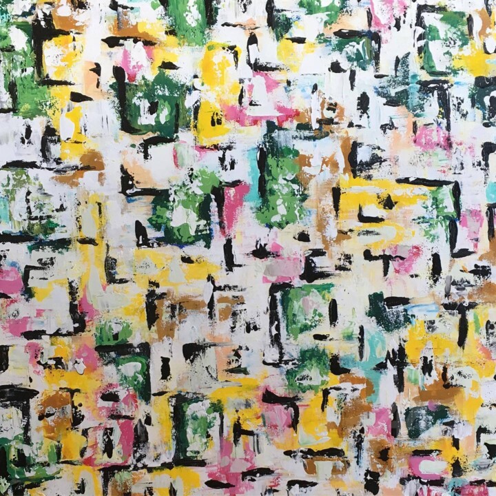 Peinture intitulée "Symphonie créative" par Thérèse, Œuvre d'art originale, Acrylique