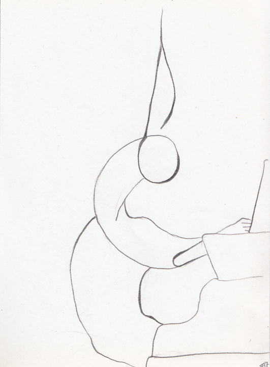 Arts numériques intitulée "pianonéon1b&w.jpg" par Frederic Therisod, Œuvre d'art originale,