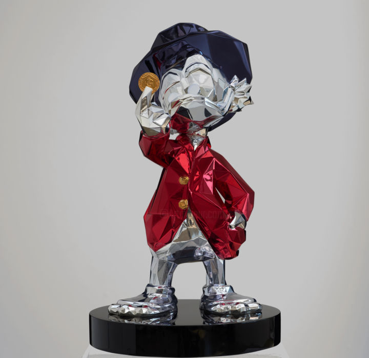 Sculpture titled "The Scrooge by GUIL…" by Guillaume, Original Artwork, Resin