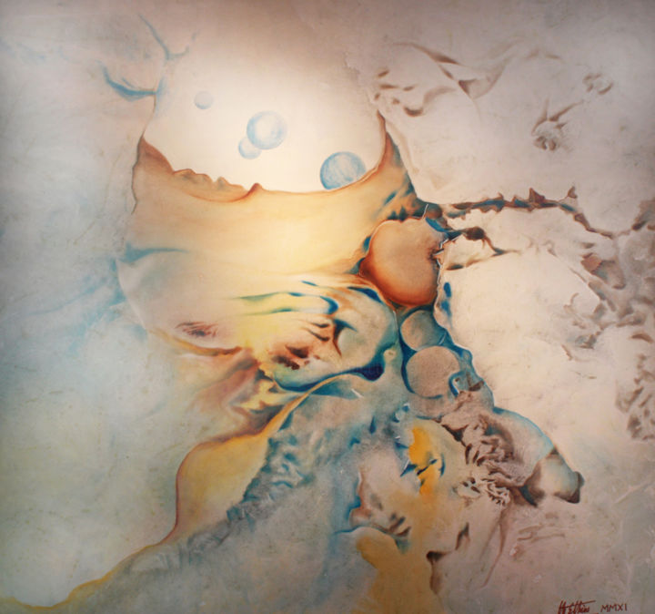 Peinture intitulée ""Sphyr : les firmam…" par Thierry Etheve, Œuvre d'art originale, Acrylique
