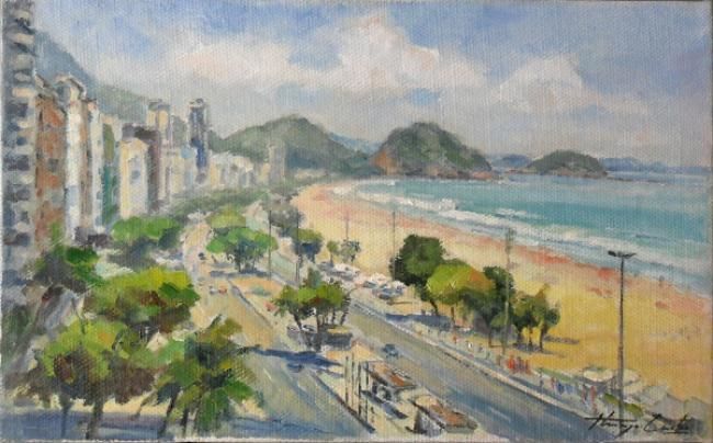 Картина под названием "Copacabana III" - Thiago Castro, Подлинное произведение искусства