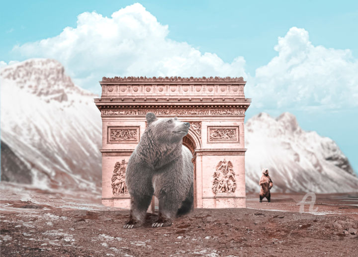 Digital Arts titled "Arc de Triomphe" by Thiago Pixels, Original Artwork, Photo Montage