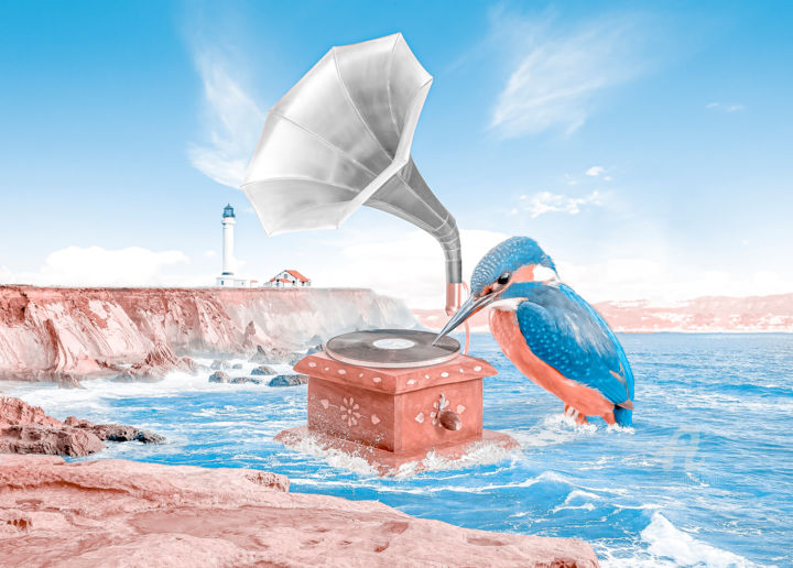 Digital Arts titled "The bird spreading…" by Thiago Pixels, Original Artwork, Photo Montage
