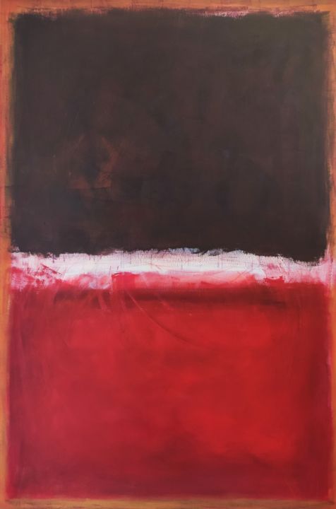 Pintura intitulada "Nero, bianco e rosso" por Thia Path, Obras de arte originais, Acrílico