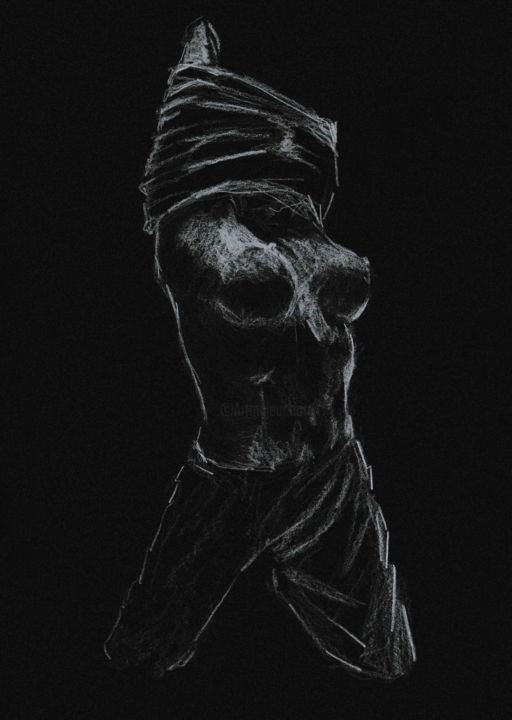 Drawing titled "ROCKSTAR" by Thibaut Dapoigny, Original Art, Graphite