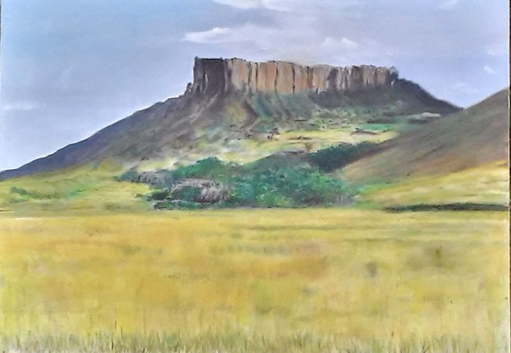 Painting titled ""chapada"" by Carlos Guiga, Original Artwork, Oil