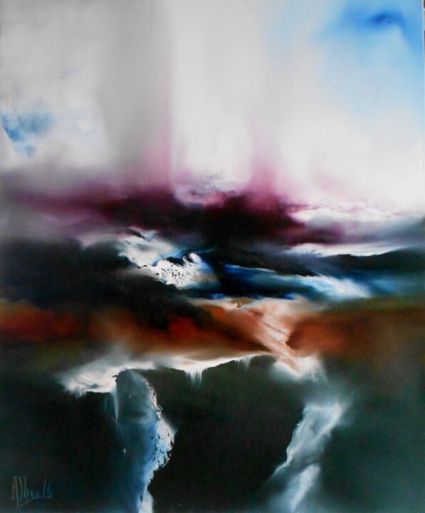 Painting titled "Perturbations 29-07…" by Thierry Astier-Dupuy (Adtheo), Original Artwork, Oil