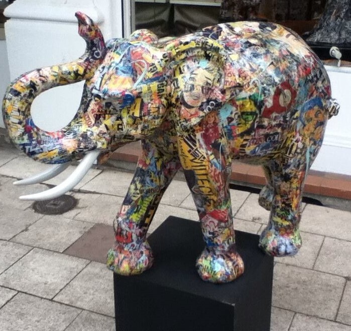 Sculpture intitulée "elephant" par Thierry Auger, Œuvre d'art originale, Résine
