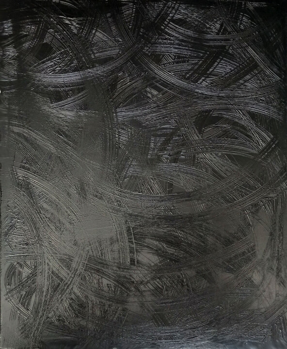 "black fusion monoch…" başlıklı Tablo Thierry Brusquet tarafından, Orijinal sanat, Akrilik Ahşap Sedye çerçevesi üzerine mon…